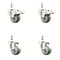 Service Caster 3 Inch 316SS Gray Polyurethane 1/2 Inch Threaded Stem Caster Lock Brake SCC, 2PK SCC-SS316TSTTL20S314-PPUB-121315-2S2 - alternate 1
